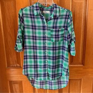 Hollister Sheer Plaid Shirt